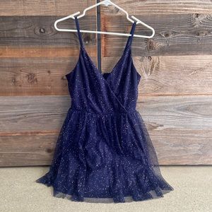 Navy and gold dress